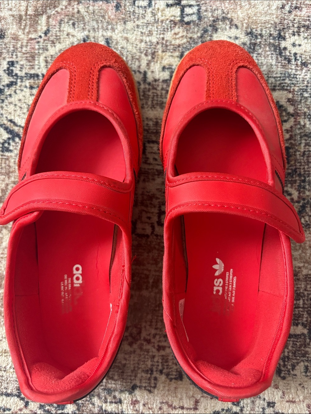 adidas Kids Red Hook-and-Loop Mary Jane Sneakers